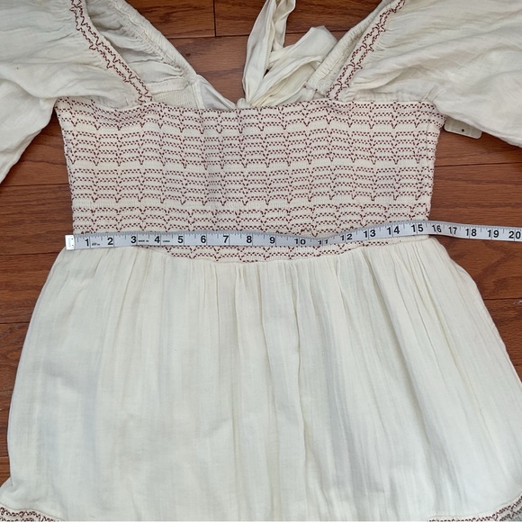 Free People Easy To Love Ivory Mini Dress Size Large NWT - Picture 16 of 16